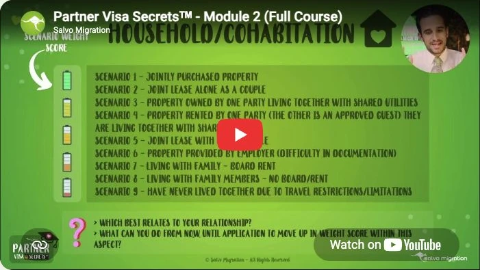 Partner Visa Secrets module 2, actual video preview