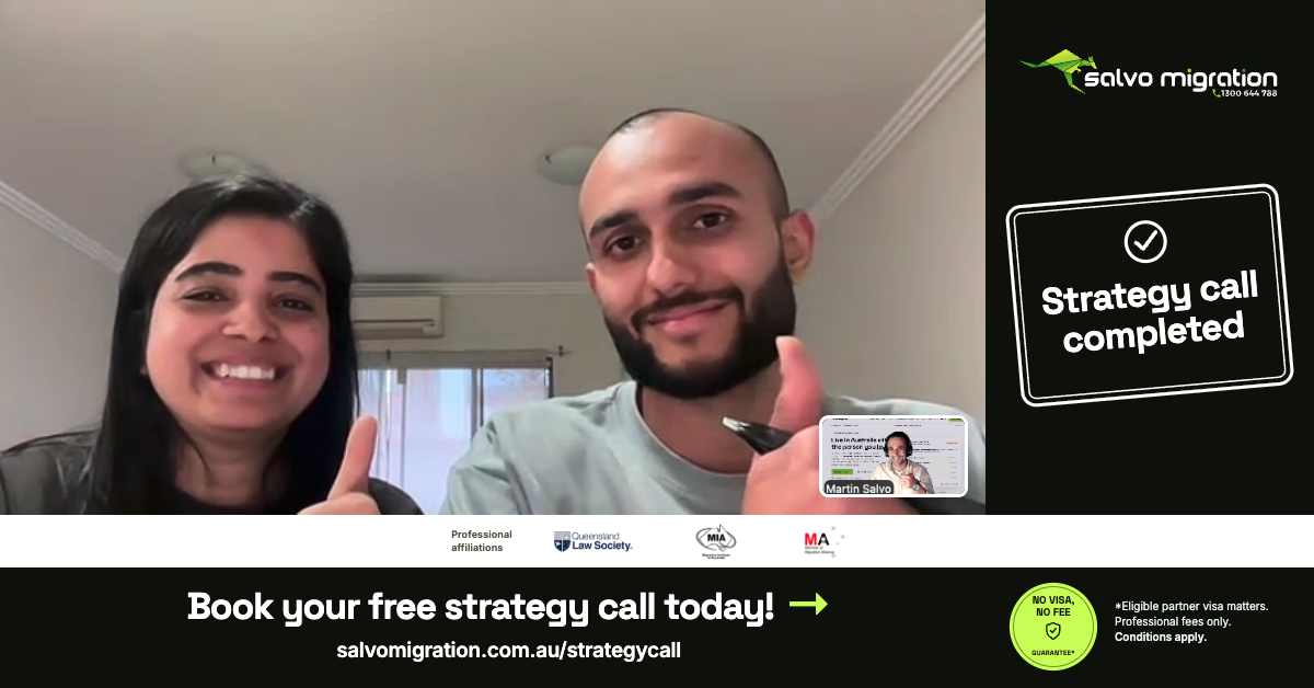 A couple giving a thumbs up after their strategy call with Martin Salvo.